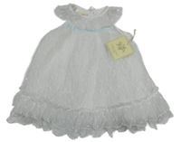 Nové - Bílé tylové puntíkaté slavnostní šaty 