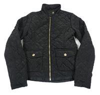 Černá šusťáková prošívaná zateplená bunda KappAhl