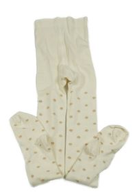 Smetanové puntíkaté punčocháče H&M