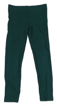 Tmavozelené žebrované legíny M&S