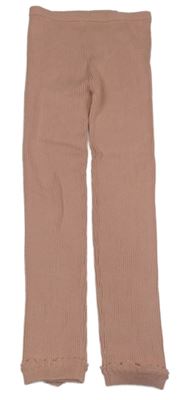 Růžové žebrované kamaše George