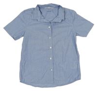 Modrá melírovaná košile H&M