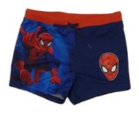 Tmavomodro-červené nohavičkové plavky se Spidermanem Marvel