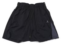 Černo-šedé sportovní kraťasy Domyos