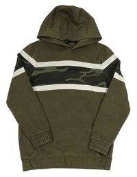 Khaki-army mikina s kapucí George 