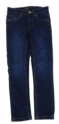 Tmavomodré slim fit rifle 