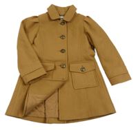 Skořicový vlněný kabát Next 