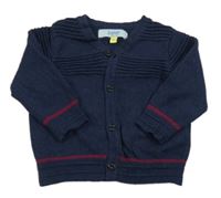 Tmavomodrý propínací vlněný svetr Ted Baker 