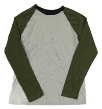 Šedo-khaki triko H&M