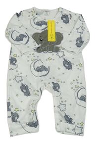 Nové - Bílý overal se slony Shein