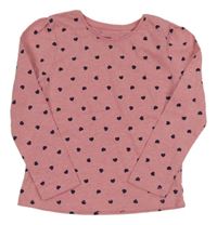 Růžové triko se srdíčky Yd. 