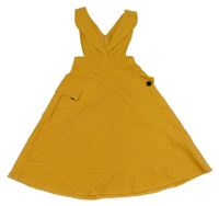 Okrové laclové šaty 