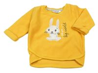 Žlutá fleecová mikina se zajíčkem Ergee