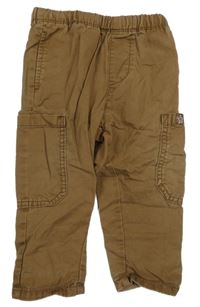 Béžové plátěné cargo kalhoty Next