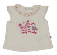 Smetanové tričko se zvířátky