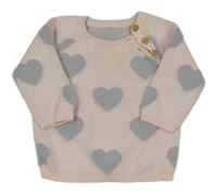 Světlerůžový svetr se srdíčky George