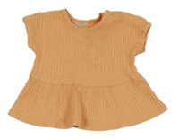 Oranžová žebrovaná tunika Benetton