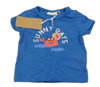 Nové - Modré tričko s krabem 