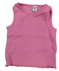 Růžový žebrovaný top Dopodopo