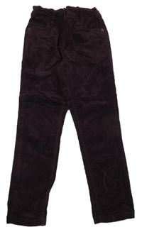 Vínové manšestrové kalhoty Next 