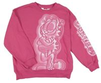 Růžová mikina s Garfieldem H&M