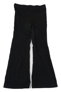 Černé flare teplákové kalhoty H&M