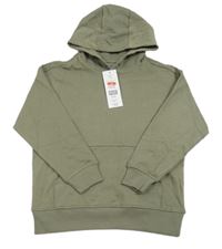 Nové - khaki mikina s kapsou a kapucí F&F