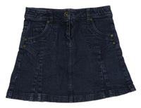 Tmavomodrá riflová sukně s hvězdičkami 