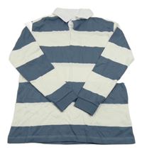 Tmavomodro-bílé pruhované mikinotriko s límečkem PRIMARK