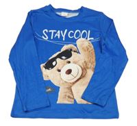 Safírové sportovní triko s medvídkem 