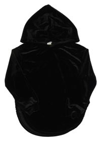 Černá sametová mikina s kapucí SHEIN