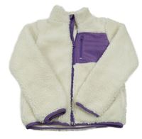 Smetanovo-tmavofialová huňatá podšitá bunda Pepperts!