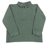 Khaki vzorovaná mikina s límečkem George