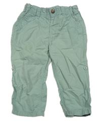 Olivové chino plátěné rolovací kalhoty TEX