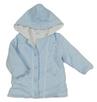 Světlemodrý zateplený kabátek s kapucí Amore