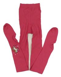 Tmavorůžové punčocháče s koníky YIGGA