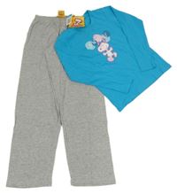 Nové - azurovo-šedé pyžamo se Snoopym PEANUTS