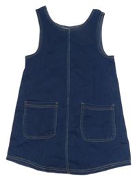 Tmavomodré teplákové riflové šaty Kids