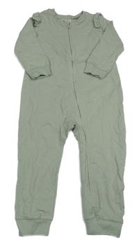 Světleolivovošedý overal s volánky H&M