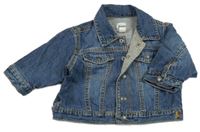 Modrá riflová podšitá bunda s límečkem GAP