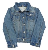 Modrá riflová bunda s límečkem Tu