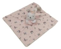 Nové - světlerůžový plyšový usínáček s kytičkami a zajíčkem little nutmeg