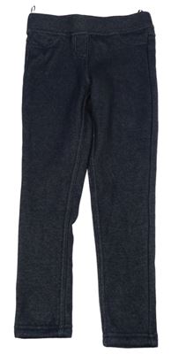 Tmavomodré zateplené legíny riflového vzhledu C&A