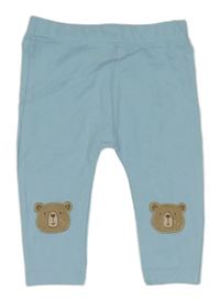 Světlemodré turecké tepláky s medvídky St. Bernard