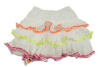 Nové - bílo-neonová puntíkatá sukně St. Bernard