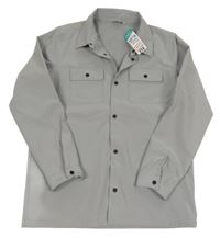 Nové - šedá kostkovaná jarní košilová bunda PEP&CO