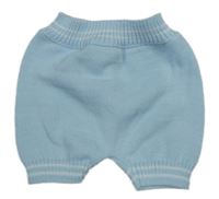 Světlemodré pletené kalhoty s bílými pruhy LITTLE NOSH