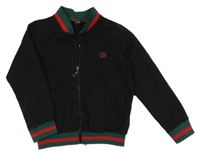 Černo-smaragdovo-červená propínací mikina GUCCI