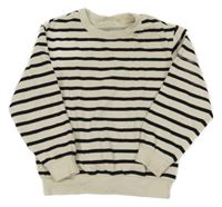 Bílo-černá pruhovaná mikina H&M