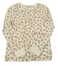 Krémové triko s leopardím vzorem F&F